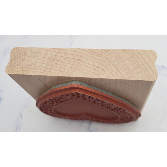 Stampin' Up! Heart Shape Flowers Framed Wood Mounted Rubber Stamp - Picture 2 of 7